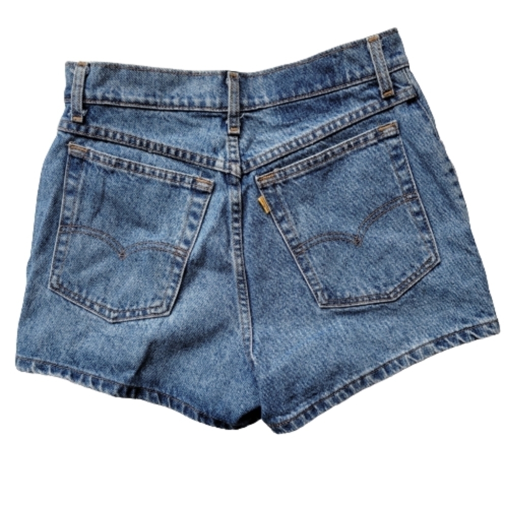 Levi's High Waist Denim Shorts in Blue